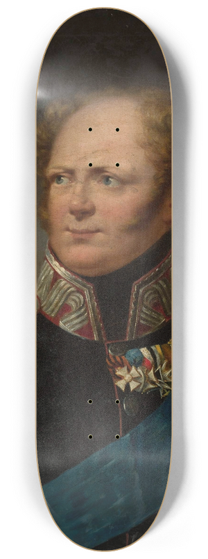Aleksander Ludwik Molinari - Portrait of Tsar Alexander I 8.25 inch art skate deck