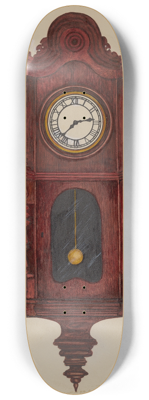 Florence Stevenson - Clock 8.25 inch art skate deck