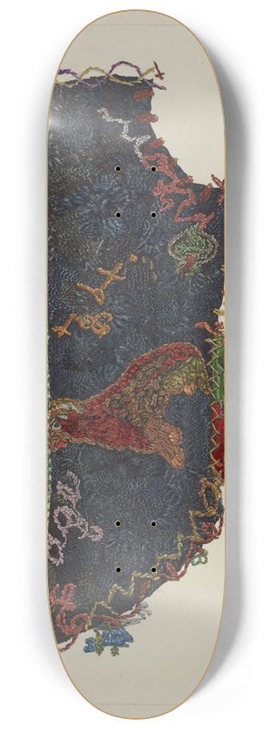 Florence Truelson - Quilt Section  Patchwork 8.25 inch art skate deck