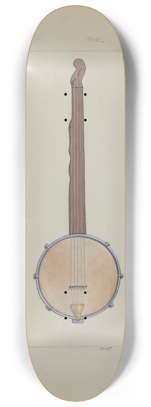 Floyd R. Sharp - Plantation Banjo 8.25 inch art skate deck