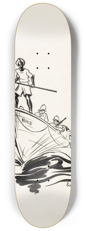 F. Ockerse - Drie mannen op een boot 8.25 inch art skate deck