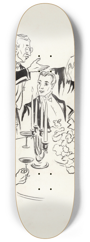 F. Ockerse - Man geeft een speech bij een diner 8.25 inch art skate deck