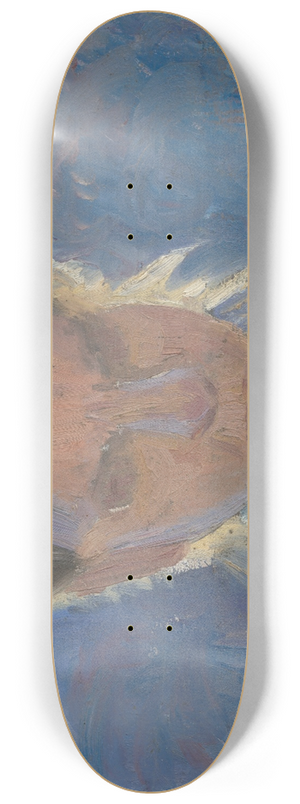 Frida Konstantin - Head Study of a Girl on a Blue Background 8.25 inch art skate deck