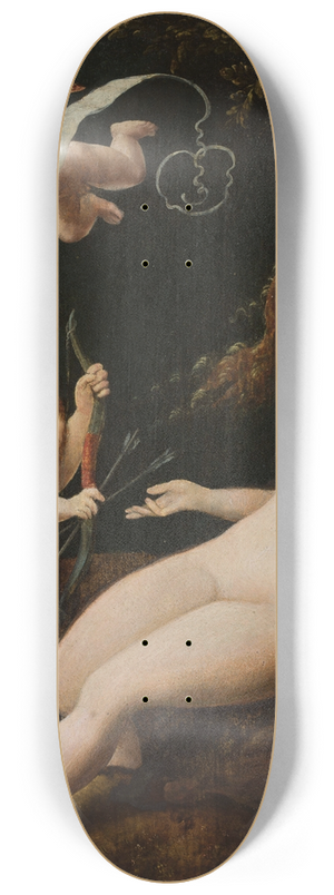 Follower of Lucas van Leyden - Venus with a cupid 8.25 inch art skate deck
