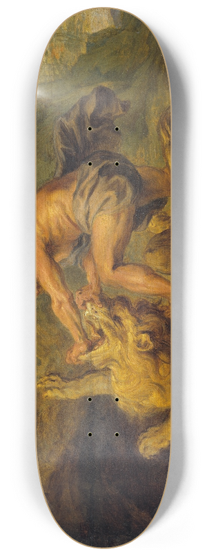 Follower of Peter Paul Rubens - Samson and the Lion. Study 8.25 inch art skate deck