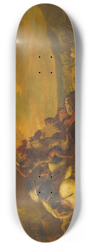 Follower of Salvator Rosa - A Cavalry Battle Scene 8.25 inch art skate deck