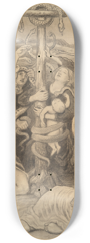 Ford Madox Brown - Moses and the Brazen Serpent 8.25 inch art skate deck