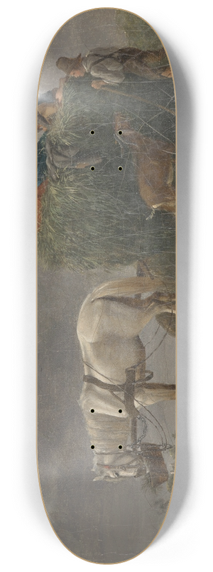 Friedrich August Matthias Gauermann - Der Heuwagen 8.25 inch art skate deck