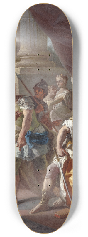 Francesco de Mura - Alexander Condemning False Praise 8.25 inch art skate deck