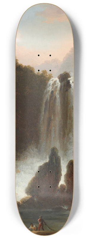 Francesco Fidanza - A Italian landscape witha cascade 8.25 inch art skate deck