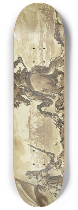 Francesco Giuseppe Casanova - Vorpostengefecht zwischen Reitern und Fusoldaten 8.25 inch art skate deck