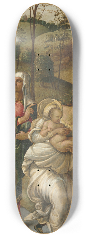 Francesco Granacci - John the Baptist being carried to Zacharias 8.25 inch art skate deck