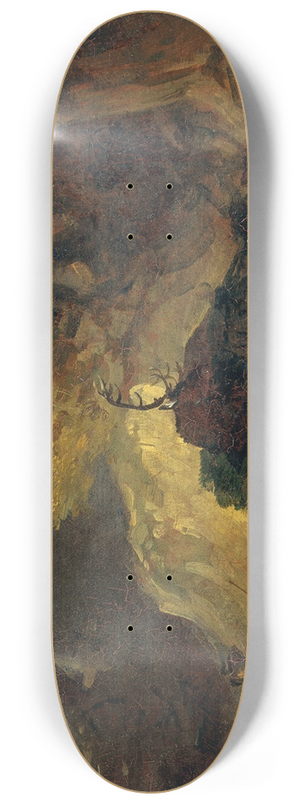 Friedrich August Matthias Gauermann - Nach der Jagd (Heimkehr von der Hirschjagd) 8.25 inch art skate deck