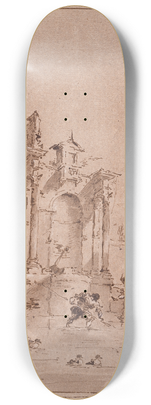 Francesco Guardi - Architectural Capriccio 8.25 inch art skate deck