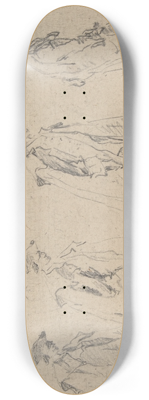 Francesco Guardi - Figure Studies 8.25 inch art skate deck