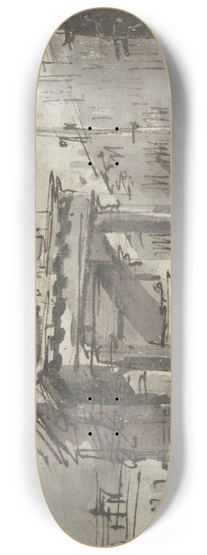 Francesco Guardi - Monument auf einem Platz 8.25 inch art skate deck