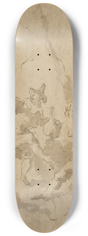 Francesco Guardi - Two drinking men 8.25 inch art skate deck