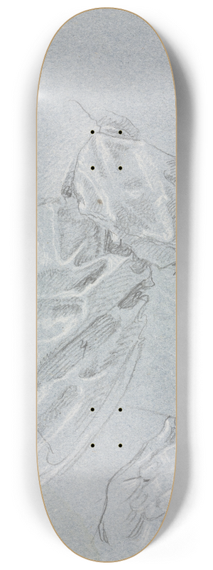 Francesco Lorenzi - Drapery study with left hand 8.25 inch art skate deck