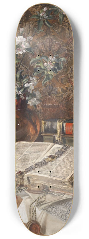 Francesco Malacrea - Stillleben Mit Folianten 8.25 inch art skate deck