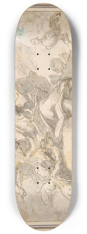 Francesco Solimena - Allegorical Figure of Study 8.25 inch art skate deck