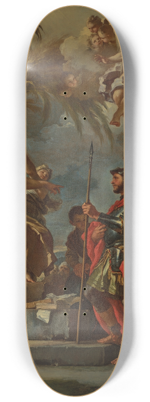 Francesco Solimena - Deborah and Barak 8.25 inch art skate deck