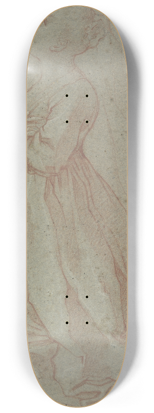 Francesco Vanni - Kniendes Mdchen mit verschrnkten Armen 8.25 inch art skate deck
