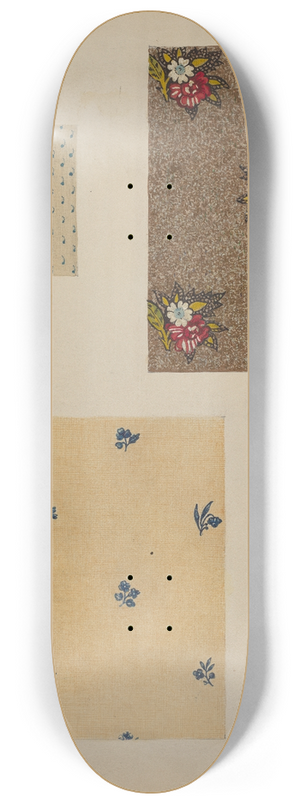 Frances Lichten - Materials from Patchwork Bedspread 8.25 inch art skate deck