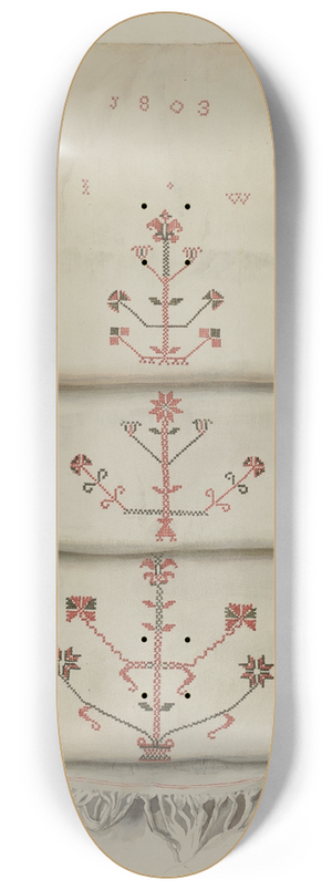 Frances Lichten - Pa. German Embroidered Towel 8.25 inch art skate deck