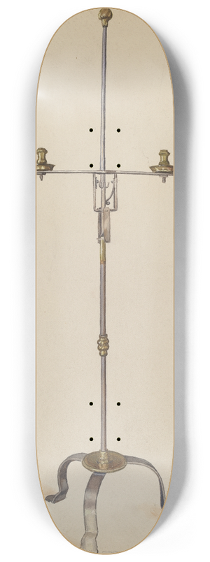 Francis Borelli - Iron and Brass Candlestand 8.25 inch art skate deck