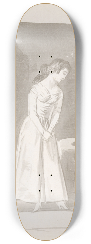 Francisco de Goya - A young woman looking into a well 8.25 inch art skate deck