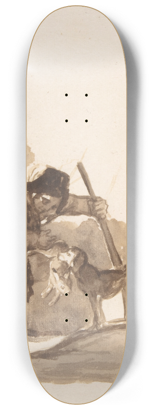 Francisco de Goya - Rabbit hunter with a Retriever 8.25 inch art skate deck