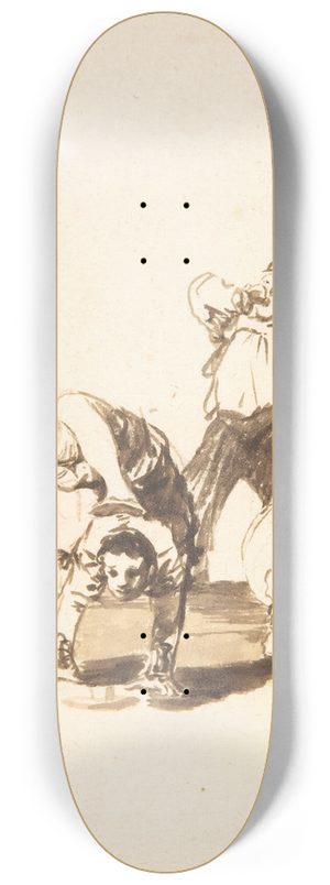 Francisco de Goya - Three acrobats 8.25 inch art skate deck
