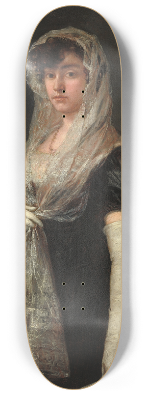 Francisco de Goya - Young Lady Wearing a Mantilla and Basquina 8.25 inch art skate deck