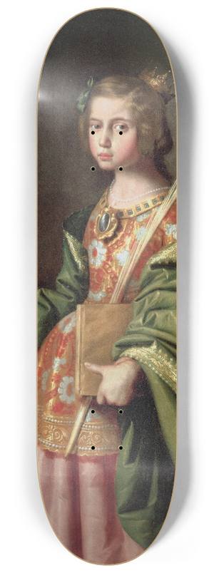 Francisco de Zurbarn - Saint Elizabeth Of Thuringia 8.25 inch art skate deck