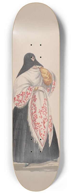 Francisco Fierro - An elegantly dressed woman 8.25 inch art skate deck