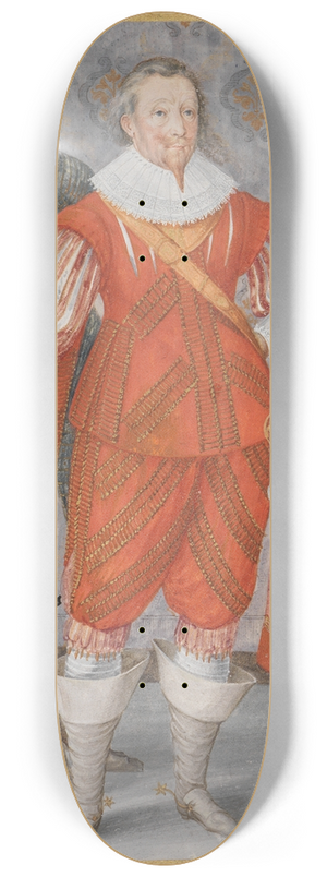Friedrich Brentel - Friedrich Graf von Solms-Rdelheim in ganzer Figur 8.25 inch art skate deck