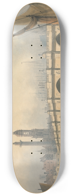 Francis Nicholson - London Bridge and The Monument 8.25 inch art skate deck