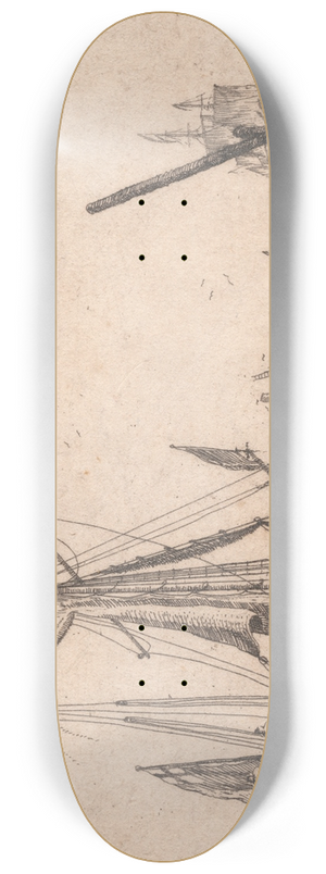 Francis Place - On the River Chatham by Shireness 8.25 inch art skate deck
