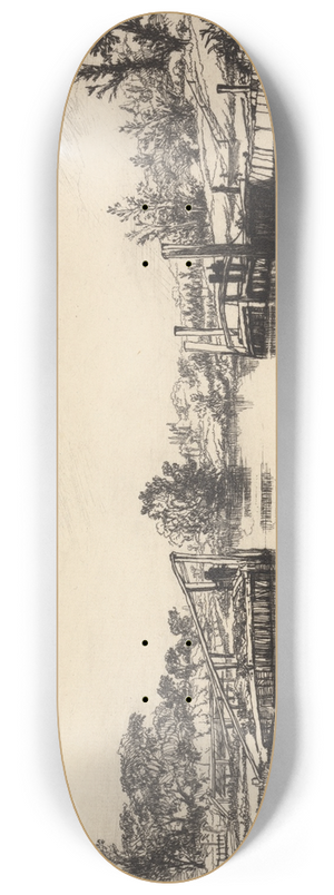 Francis Seymour Haden - Egham Lock 8.25 inch art skate deck