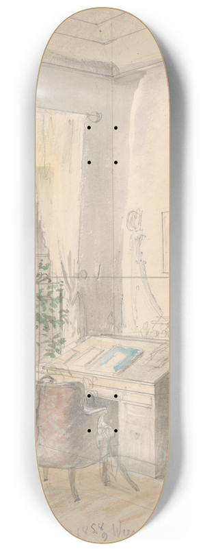 Friedrich Carl von Scheidlin - Interior 8.25 inch art skate deck