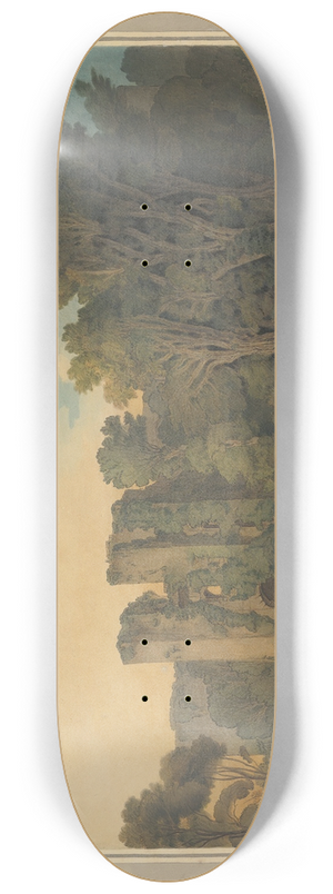 Francis Towne - Berry Pomeroy Castle in the County of Devon 8.25 inch art skate deck
