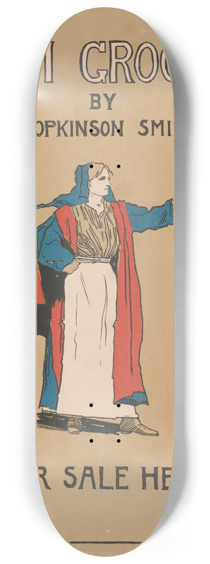 Frank Berkeley Smith - Tom Grogan by F. Hopkinson Smith 8.25 inch art skate deck