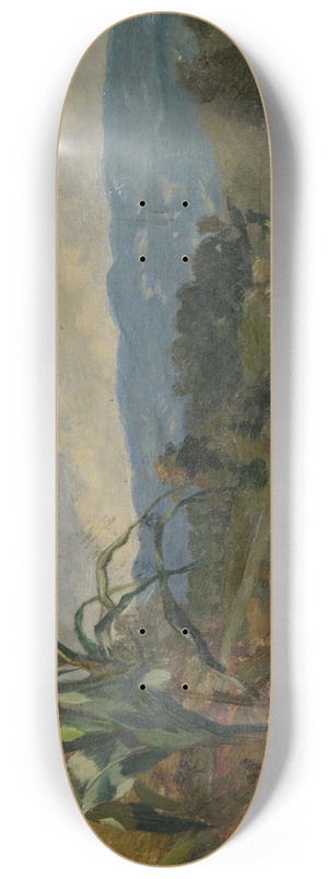 Frank Buchser - Landscape with Giant Corn in the Foreground 8.25 inch art skate deck