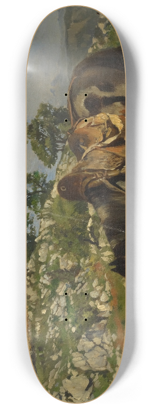 Frank Buchser - Rider in High Grass 8.25 inch art skate deck