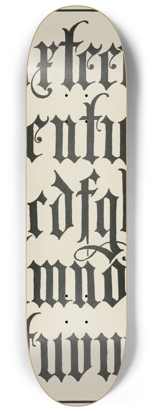 Frank Chouteau Brown - German Blackletters 8.25 inch art skate deck