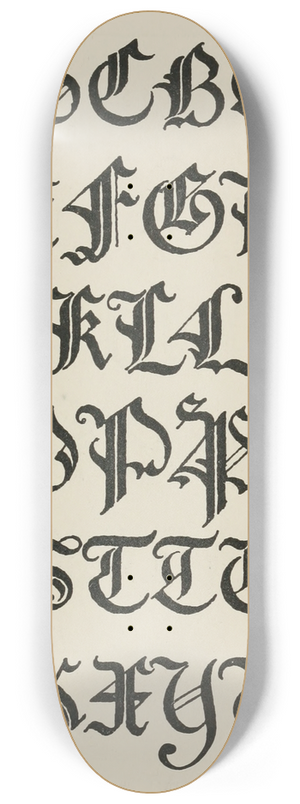 Frank Chouteau Brown - German Gothic Capitals 2 8.25 inch art skate deck