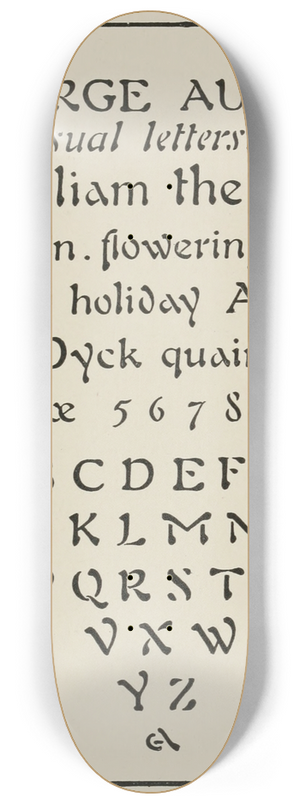 Frank Chouteau Brown - Modern French Capitals Cursive 8.25 inch art skate deck