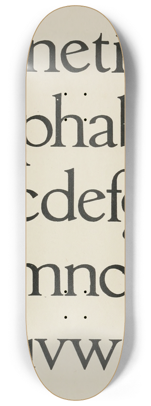Frank Chouteau Brown - Modern Small Letters 2 8.25 inch art skate deck