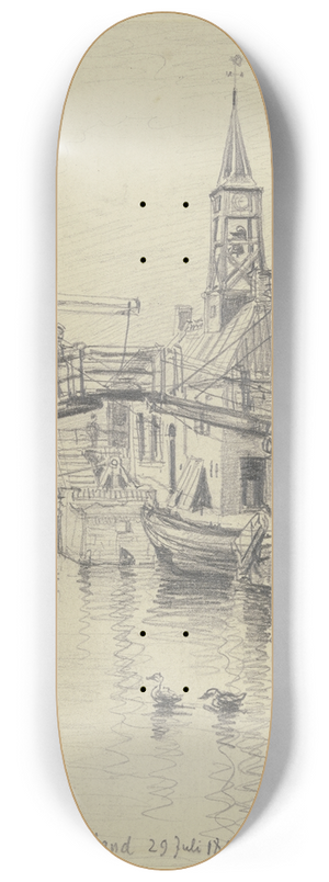 Friedrich Ernst Morgenstern - Hindeloopen in Frisia 8.25 inch art skate deck