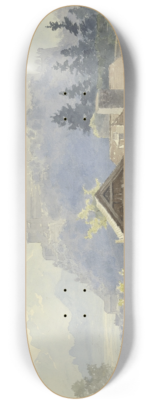 Friedrich Ernst Morgenstern - Hohensalzburg vom Kapuzinerberg aus gesehen 8.25 inch art skate deck